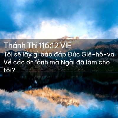 Picture 02 - Thánh Thi 116:12 VIE - Tôi sẽ lấy gì báo đáp Đức Giê-hô-va - Bible Verse Picture