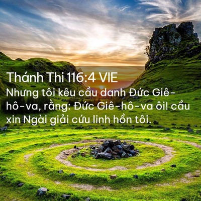 Picture 02 - Thánh Thi 116:4 VIE - Nhưng tôi kêu cầu danh Đức Giê-hô-va, - Bible Verse Picture