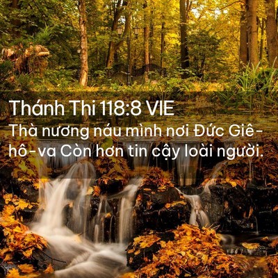 Picture 02 - Thánh Thi 118:8 VIE - Thà nương náu mình nơi Đức Giê-hô-va - Bible Verse Picture