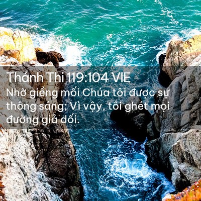 Picture 02 - Thánh Thi 119:104 VIE - Nhờ giềng mối Chúa tôi được sự - Bible Verse Picture