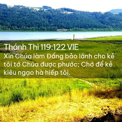 Picture 02 - Thánh Thi 119:122 VIE - Xin Chúa làm Đấng bảo lãnh cho kẻ tôi - Bible Verse Picture