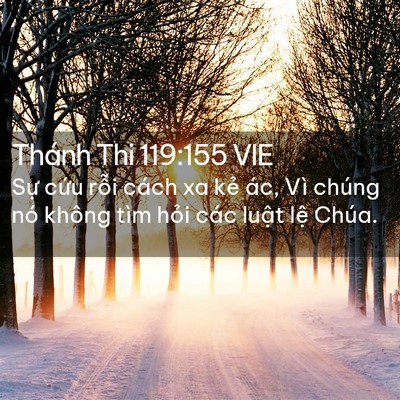 Picture 02 - Thánh Thi 119:155 VIE - Sự cứu rỗi cách xa kẻ ác, Vì chúng - Bible Verse Picture
