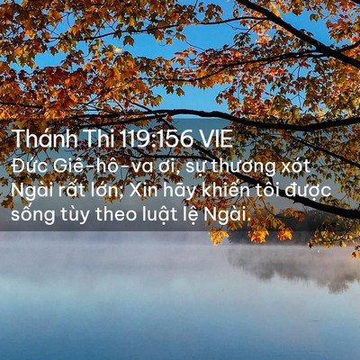 Picture 02 - Thánh Thi 119:156 VIE - Đức Giê-hô-va ơi, sự thương xót Ngài - Bible Verse Picture