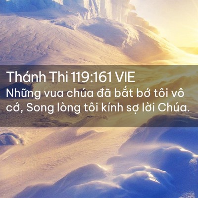 Picture 02 - Thánh Thi 119:161 VIE - Những vua chúa đã bắt bớ tôi vô cớ, - Bible Verse Picture