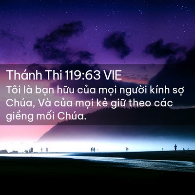 Picture 02 - Thánh Thi 119:63 VIE - Tôi là bạn hữu của mọi người kính - Bible Verse Picture