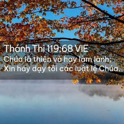 Picture 02 - Thánh Thi 119:68 VIE - Chúa là thiện và hay làm lành; Xin hãy - Bible Verse Picture