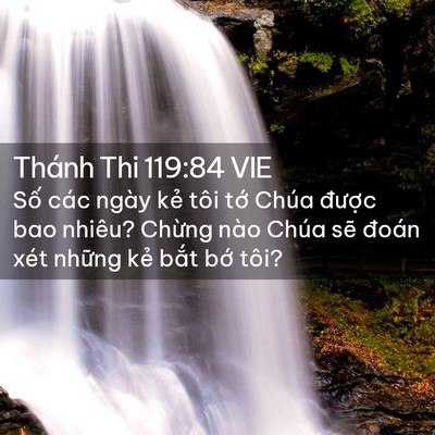 Picture 02 - Thánh Thi 119:84 VIE - Số các ngày kẻ tôi tớ Chúa được bao - Bible Verse Picture