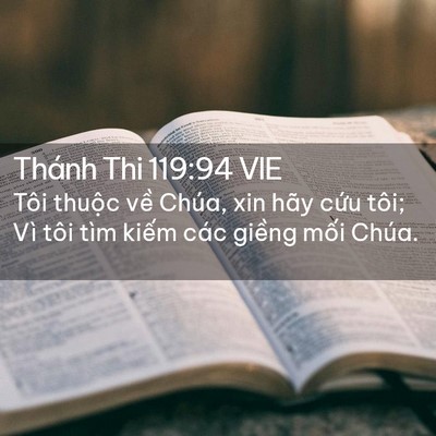 Picture 02 - Thánh Thi 119:94 VIE - Tôi thuộc về Chúa, xin hãy cứu tôi; Vì - Bible Verse Picture