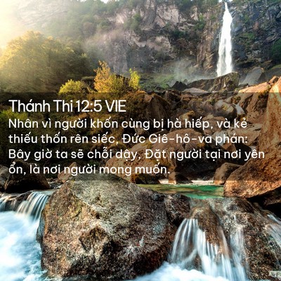 Picture 02 - Thánh Thi 12:5 VIE - Nhân vì người khốn cùng bị hà hiếp, - Bible Verse Picture