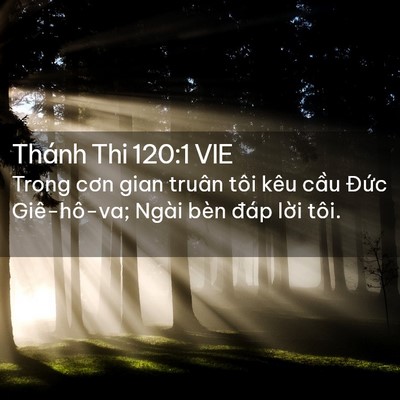 Picture 02 - Thánh Thi 120:1 VIE - Trong cơn gian truân tôi kêu cầu Đức - Bible Verse Picture