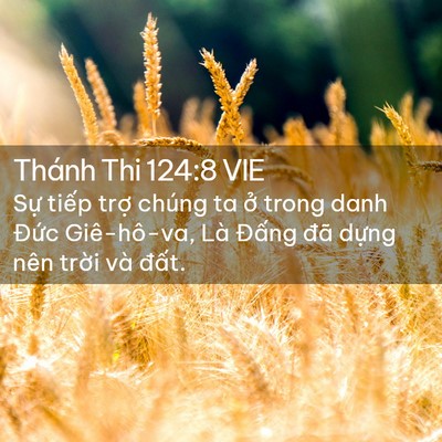 Picture 02 - Thánh Thi 124:8 VIE - Sự tiếp trợ chúng ta ở trong danh Đức - Bible Verse Picture