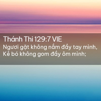Picture 02 - Thánh Thi 129:7 VIE - Ngươi gặt không nắm đầy tay mình, Kẻ - Bible Verse Picture