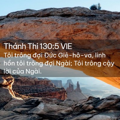 Picture 02 - Thánh Thi 130:5 VIE - Tôi trông đợi Đức Giê-hô-va, linh hồn - Bible Verse Picture