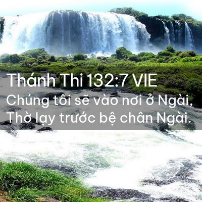 Picture 02 - Thánh Thi 132:7 VIE - Chúng tôi sẽ vào nơi ở Ngài, Thờ lạy - Bible Verse Picture