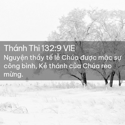 Picture 02 - Thánh Thi 132:9 VIE - Nguyện thầy tế lễ Chúa được mặc - Bible Verse Picture