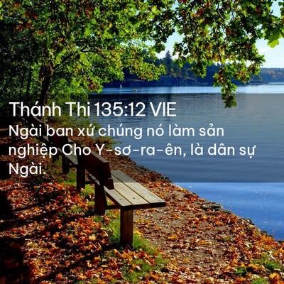 Picture 02 - Thánh Thi 135:12 VIE - Ngài ban xứ chúng nó làm sản nghiệp Cho - Bible Verse Picture