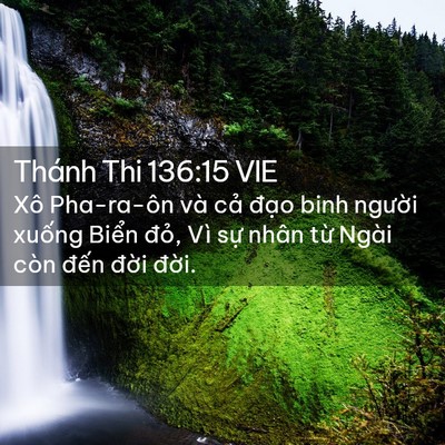 Picture 02 - Thánh Thi 136:15 VIE - Xô Pha-ra-ôn và cả đạo binh người - Bible Verse Picture
