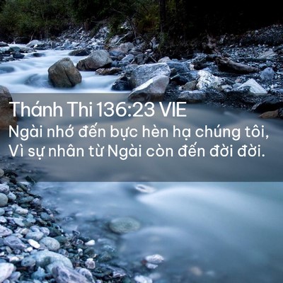 Picture 02 - Thánh Thi 136:23 VIE - Ngài nhớ đến bực hèn hạ chúng tôi, - Bible Verse Picture