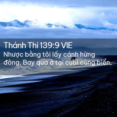 Picture 02 - Thánh Thi 139:9 VIE - Nhược bằng tôi lấy cánh hừng đông, - Bible Verse Picture