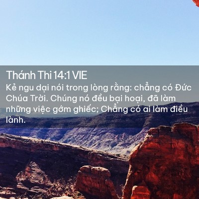 Picture 02 - Thánh Thi 14:1 VIE - Kẻ ngu dại nói trong lòng rằng: chẳng - Bible Verse Picture