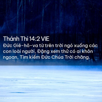 Picture 02 - Thánh Thi 14:2 VIE - Đức Giê-hô-va từ trên trời ngó xuống - Bible Verse Picture