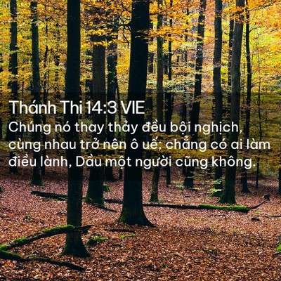 Picture 02 - Thánh Thi 14:3 VIE - Chúng nó thay thảy đều bội nghịch, - Bible Verse Picture