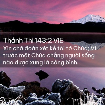 Picture 02 - Thánh Thi 143:2 VIE - Xin chớ đoán xét kẻ tôi tớ Chúa; Vì - Bible Verse Picture