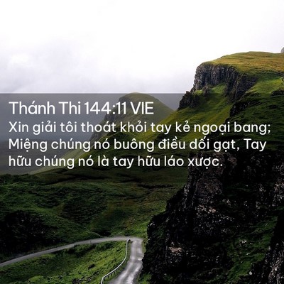Picture 02 - Thánh Thi 144:11 VIE - Xin giải tôi thoát khỏi tay kẻ ngoại - Bible Verse Picture