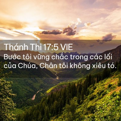Picture 02 - Thánh Thi 17:5 VIE - Bước tôi vững chắc trong các lối của - Bible Verse Picture