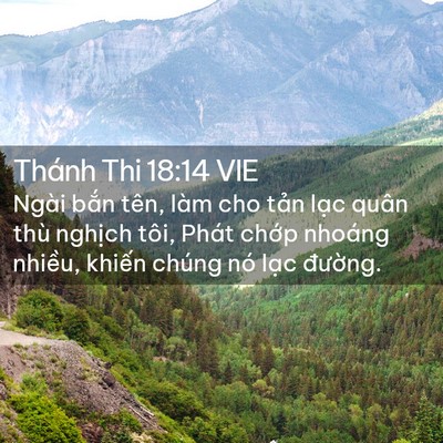 Picture 02 - Thánh Thi 18:14 VIE - Ngài bắn tên, làm cho tản lạc quân thù - Bible Verse Picture