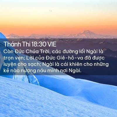 Picture 02 - Thánh Thi 18:30 VIE - Còn Đức Chúa Trời, các đường lối - Bible Verse Picture