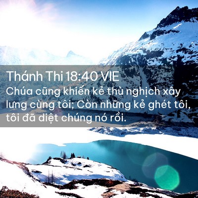 Picture 02 - Thánh Thi 18:40 VIE - Chúa cũng khiến kẻ thù nghịch xây lưng - Bible Verse Picture