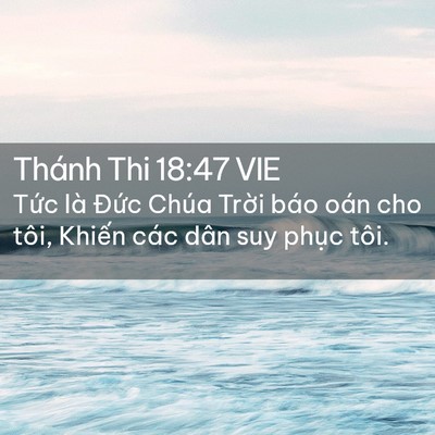 Picture 02 - Thánh Thi 18:47 VIE - Tức là Đức Chúa Trời báo oán cho tôi, - Bible Verse Picture