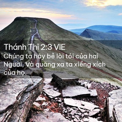 Picture 02 - Thánh Thi 2:3 VIE - Chúng ta hãy bẻ lòi tói của hai Người, - Bible Verse Picture