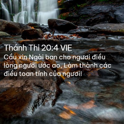 Picture 02 - Thánh Thi 20:4 VIE - Cầu xin Ngài ban cho ngươi điều lòng - Bible Verse Picture
