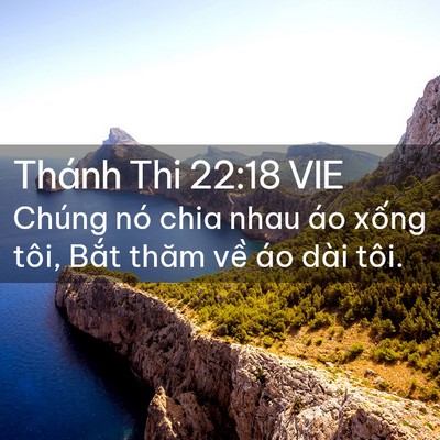Picture 02 - Thánh Thi 22:18 VIE - Chúng nó chia nhau áo xống tôi, Bắt thăm - Bible Verse Picture
