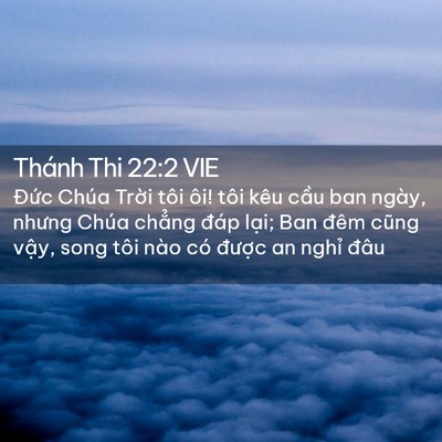 Picture 02 - Thánh Thi 22:2 VIE - Đức Chúa Trời tôi ôi! tôi kêu cầu ban - Bible Verse Picture