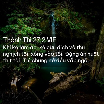 Picture 02 - Thánh Thi 27:2 VIE - Khi kẻ làm ác, kẻ cừu địch và thù - Bible Verse Picture