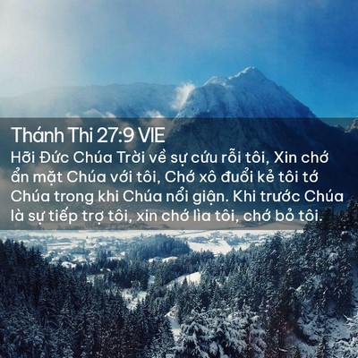 Picture 02 - Thánh Thi 27:9 VIE - Hỡi Đức Chúa Trời về sự cứu rỗi - Bible Verse Picture