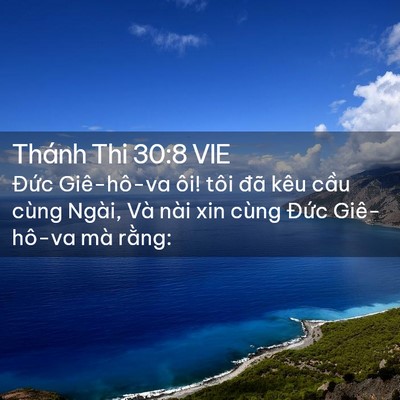 Picture 02 - Thánh Thi 30:8 VIE - Đức Giê-hô-va ôi! tôi đã kêu cầu - Bible Verse Picture