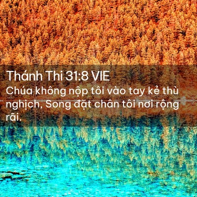 Picture 02 - Thánh Thi 31:8 VIE - Chúa không nộp tôi vào tay kẻ thù - Bible Verse Picture