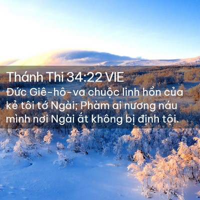 Picture 02 - Thánh Thi 34:22 VIE - Đức Giê-hô-va chuộc linh hồn của kẻ - Bible Verse Picture
