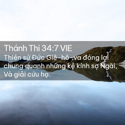Picture 02 - Thánh Thi 34:7 VIE - Thiên sứ Đức Giê-hô-va đóng lại chung - Bible Verse Picture
