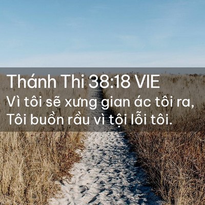 Picture 02 - Thánh Thi 38:18 VIE - Vì tôi sẽ xưng gian ác tôi ra, Tôi buồn - Bible Verse Picture