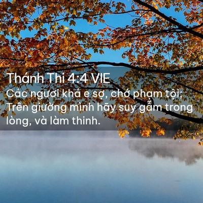 Picture 02 - Thánh Thi 4:4 VIE - Các ngươi khá e sợ, chớ phạm tội; - Bible Verse Picture