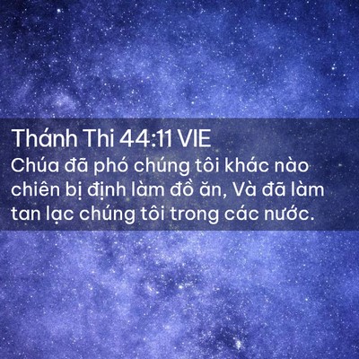 Picture 02 - Thánh Thi 44:11 VIE - Chúa đã phó chúng tôi khác nào chiên - Bible Verse Picture