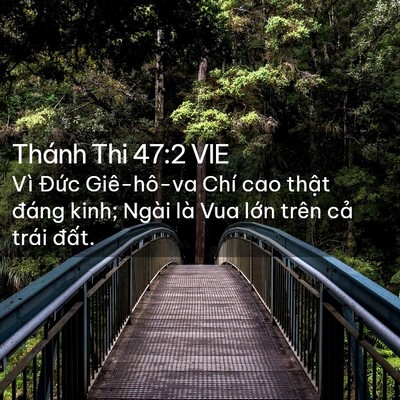 Picture 02 - Thánh Thi 47:2 VIE - Vì Đức Giê-hô-va Chí cao thật đáng - Bible Verse Picture