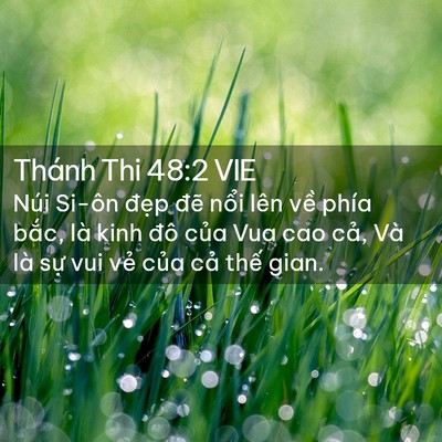 Picture 02 - Thánh Thi 48:2 VIE - Núi Si-ôn đẹp đẽ nổi lên về phía - Bible Verse Picture