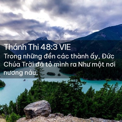 Picture 02 - Thánh Thi 48:3 VIE - Trong những đền các thành ấy, Đức - Bible Verse Picture