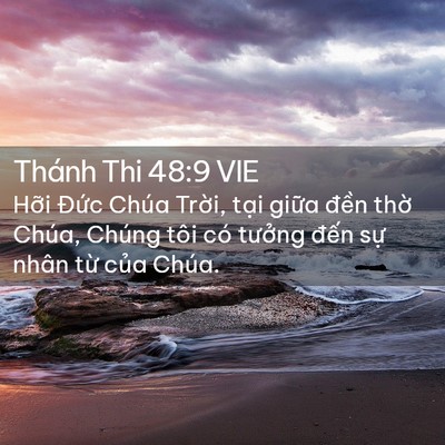Picture 02 - Thánh Thi 48:9 VIE - Hỡi Đức Chúa Trời, tại giữa đền - Bible Verse Picture